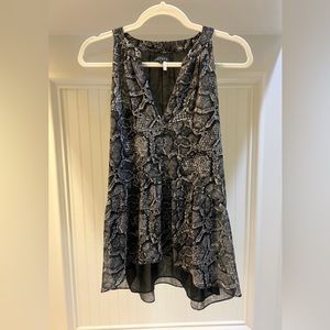 A-line Snake print blouse
